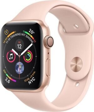 Apple Watch Series 4 Aluminum 44 mm 2018 Gold Sport Band Pink GPS - Excellent