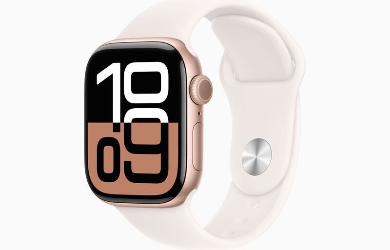 Apple Watch Series 10 Aluminum Aluminum 42 mm 2024 Rosegold Sport Band Light Blush GPS + Cellular - Excellent