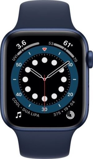 Apple Watch Series 6 Titanium Titanium 44 mm 2020 Titanium Sport Band Black GPS + Cellular - Excellent
