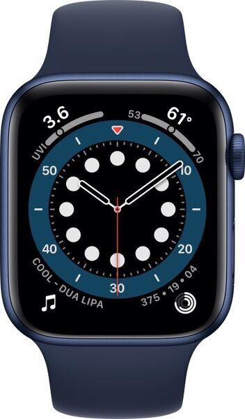 Apple Watch Series 6 Titanium Titanium 44 mm 2020 Titanium Sport Band Black GPS + Cellular - Excellent