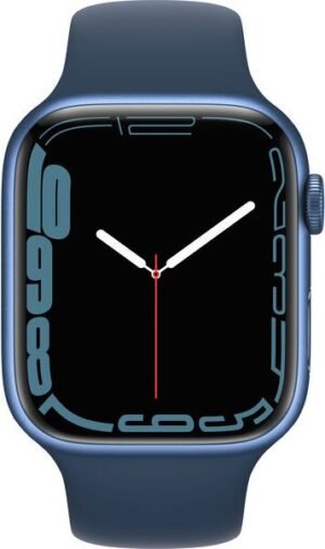 Apple Watch Series 7 Titanium Titanium 41 mm 2021 Titanium Sport Band Black GPS + Cellular - Excellent