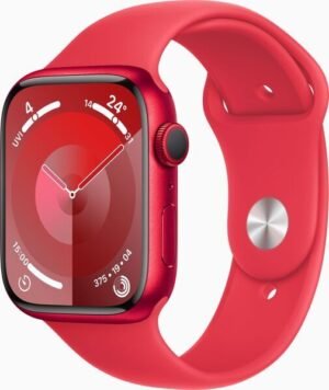 Apple Watch Series 9 Aluminum Aluminum 45 mm 2023 Red Sport Band Red GPS - Very Good